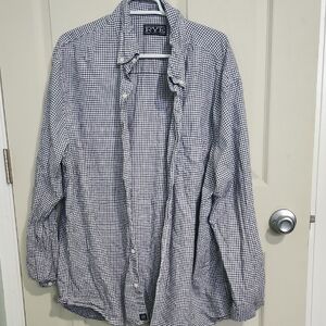 Rye Men's Navy Checkered Button Down Shirt